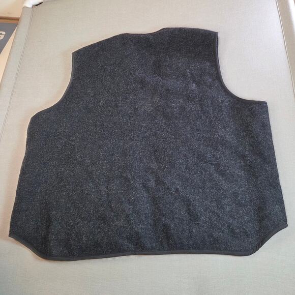 Woolrich Men’s 2XL Gray Wool Blend Sherpa Lined Full Zip Vest - Picture 2 of 11